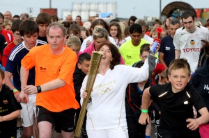 Roselyn Bruce gets the marinathon under way
